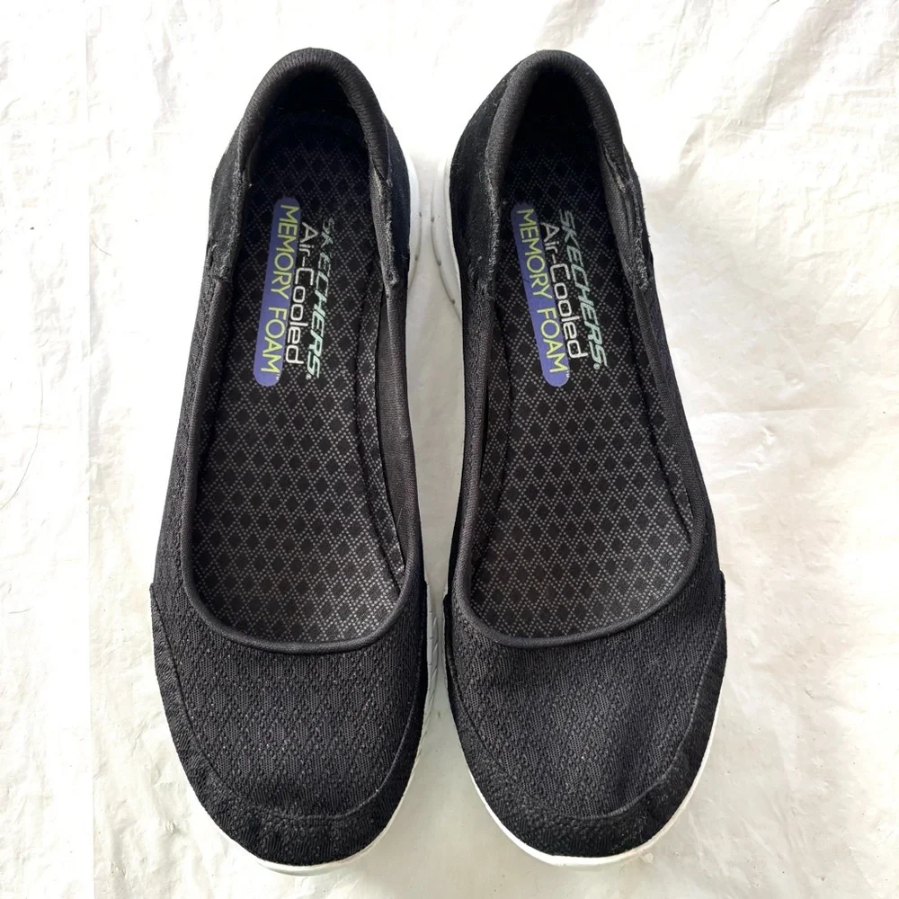 Skechers Wave Lite Memory Foam slip on Walking sneakers Shoes SZ 8 Worn 1X